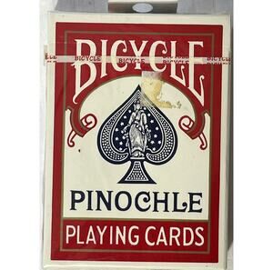 Bicycle Pinochle Playing Cards Red Deck New Sealed